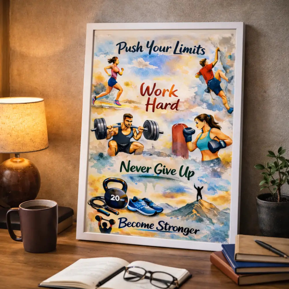 affiche motivation sport pour coach sportif salle fitness
