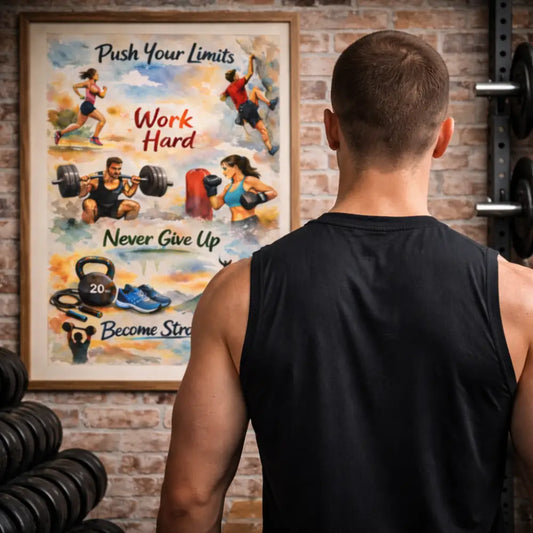 poster dépassement de soi fitness motivation routine sport