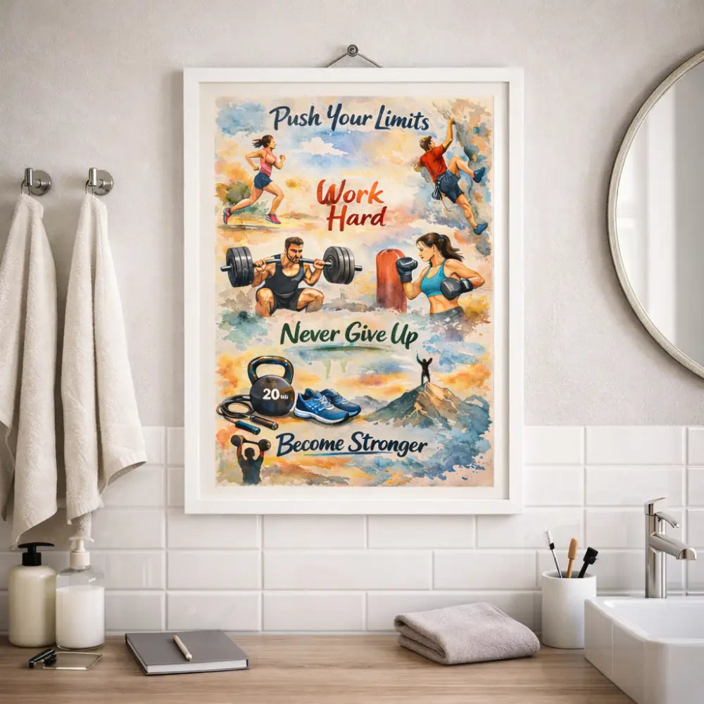 affiche fitness motivation routine motivation sport quotidienne