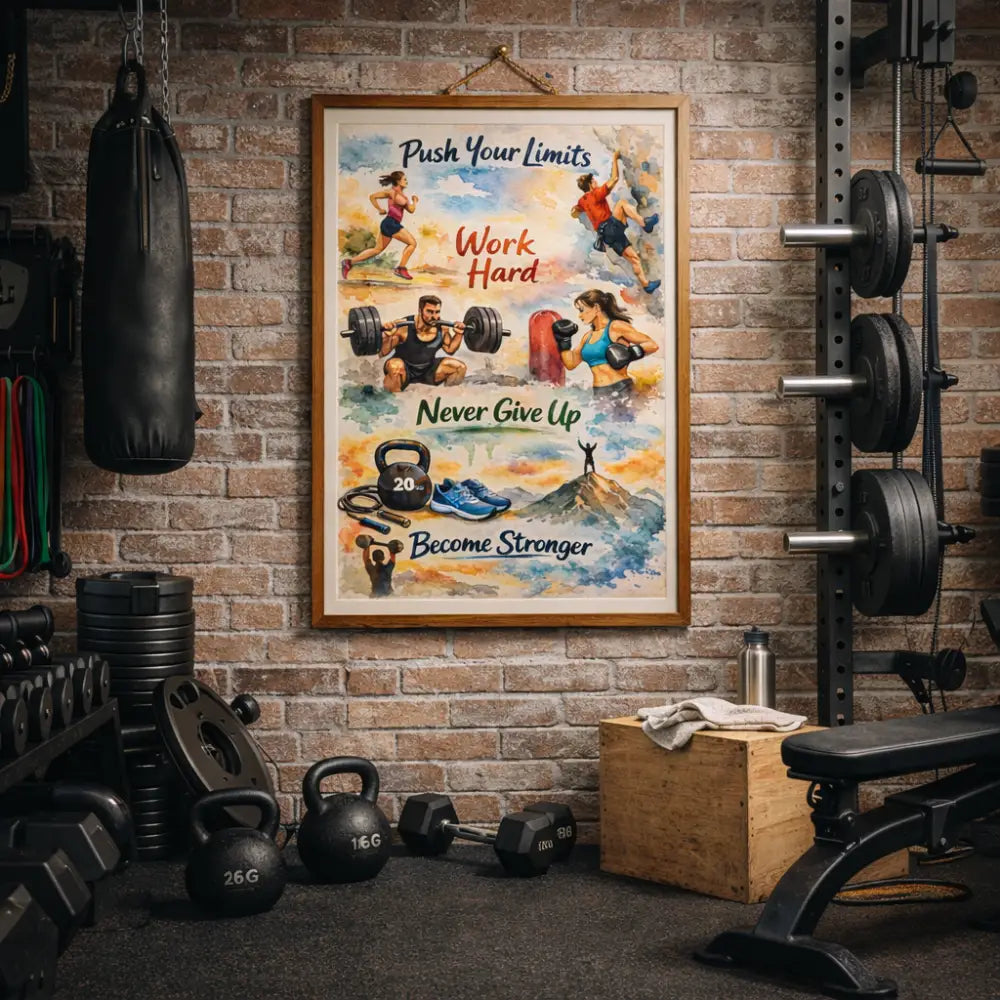 affiche dépassement de soi sport mental discipline motivation