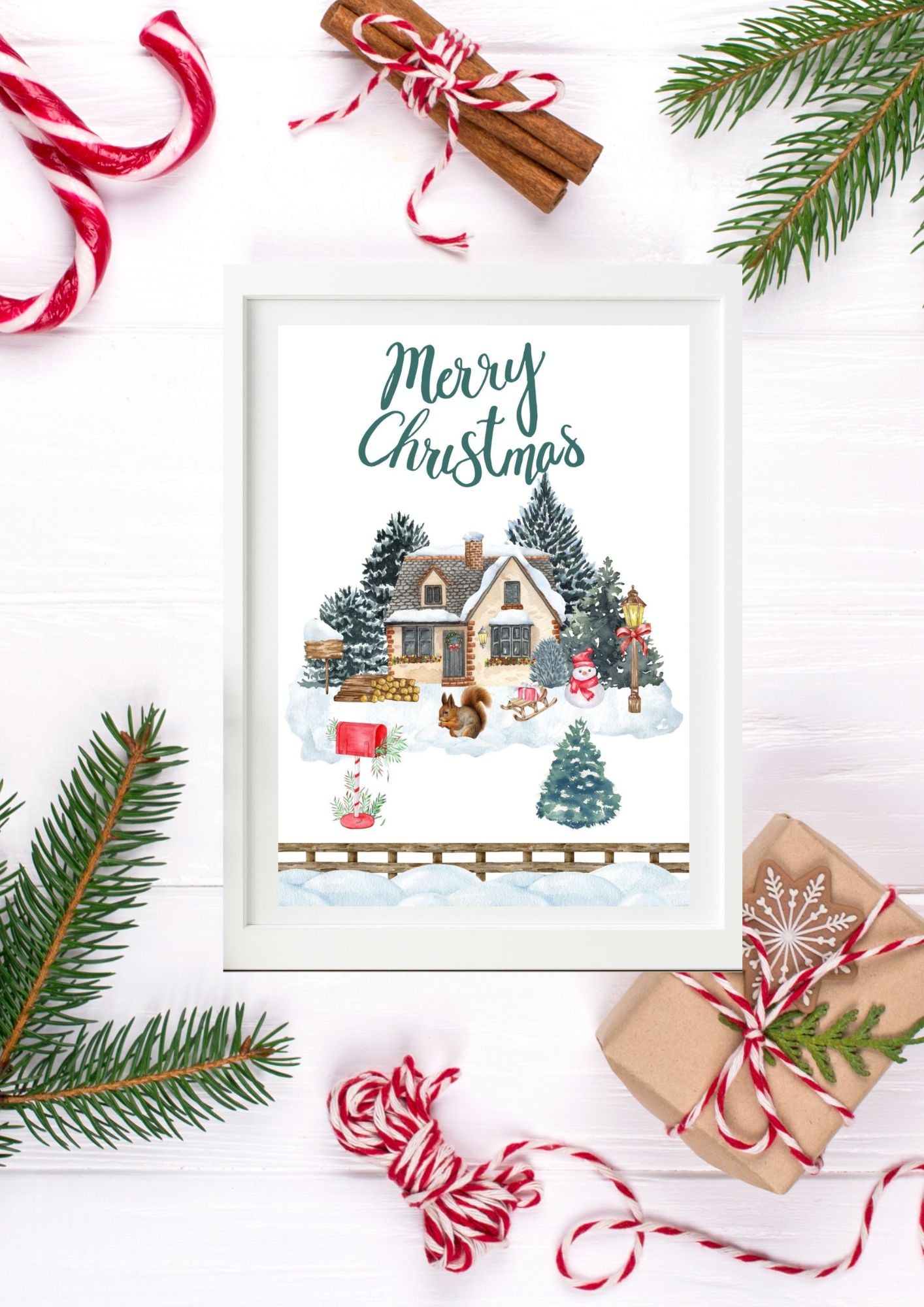 Affiche Noël -décoration mural 