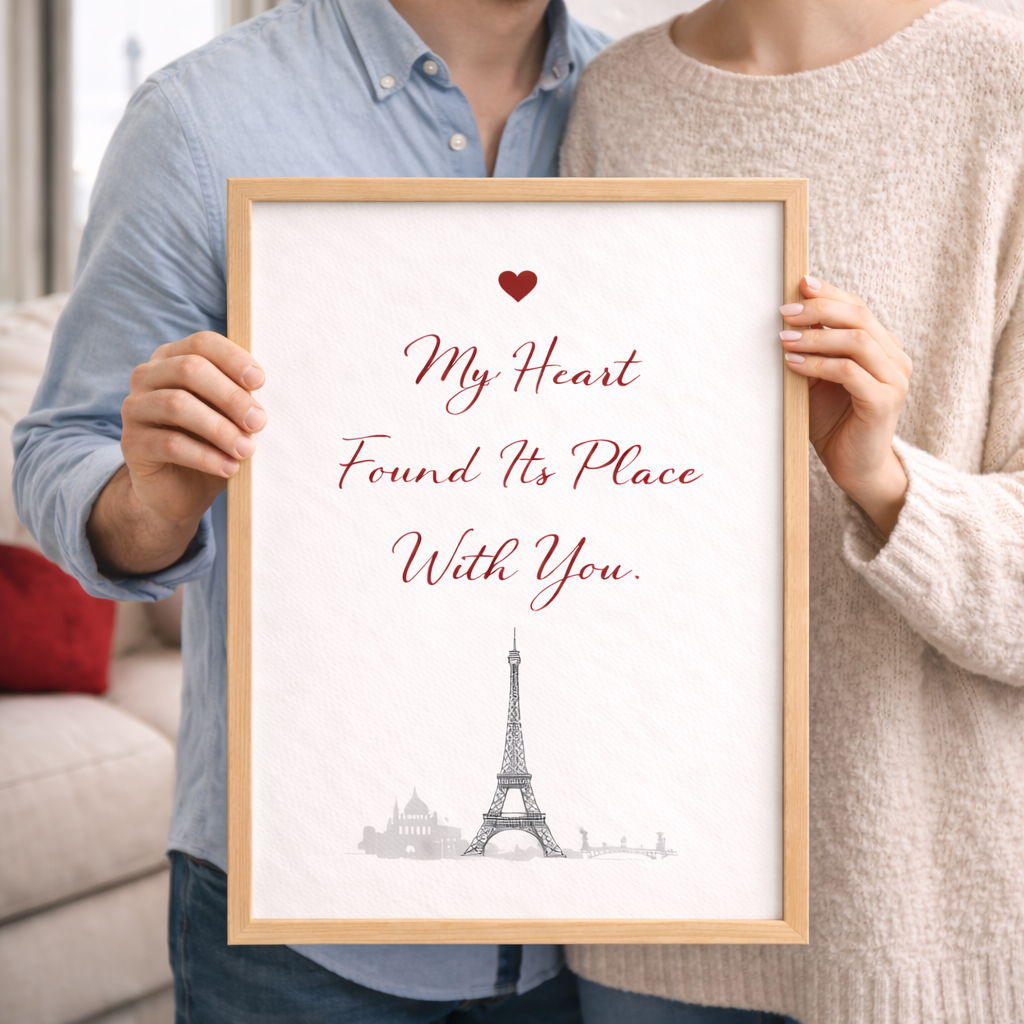 Affiche murale Saint Valentin idéale comme cadeau romantique