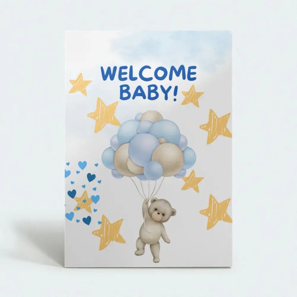 Welcome Baby printable wall art for neutral nursery room decor