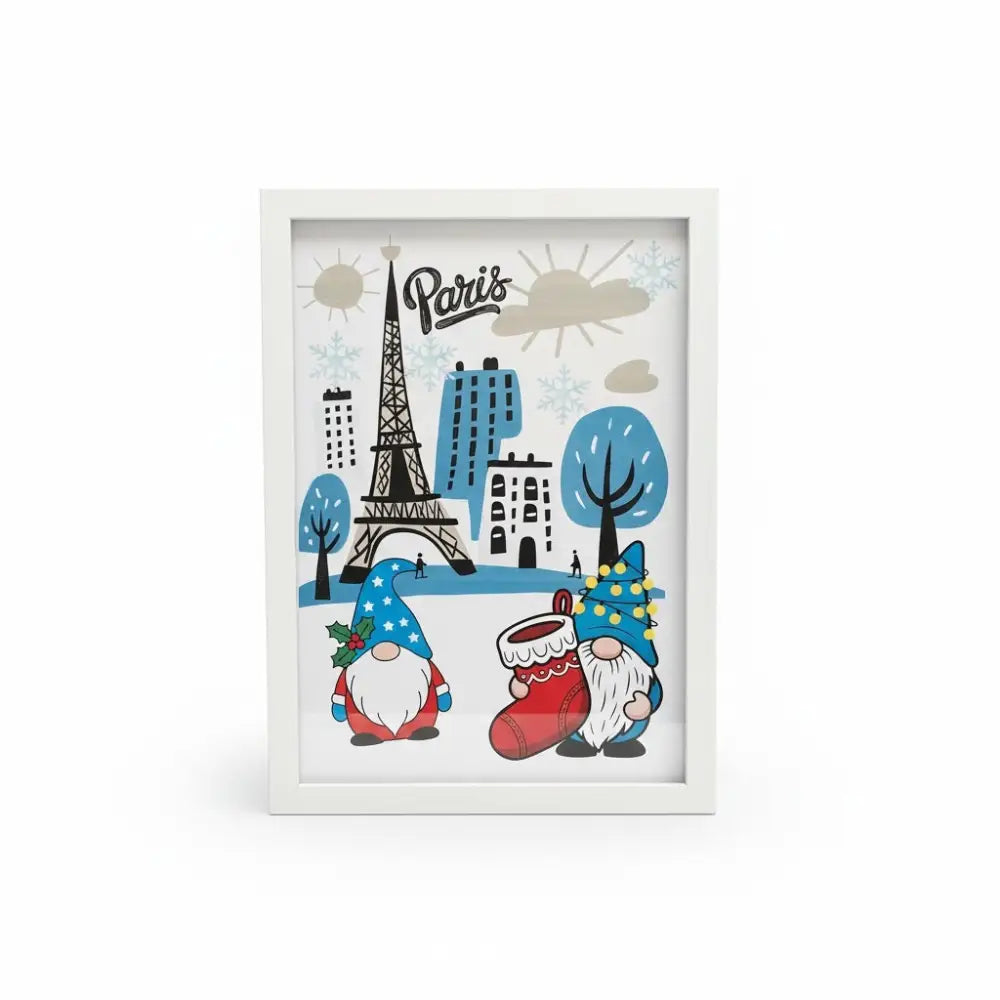Poster Christmas Paris idéal pour décoration murale festive
