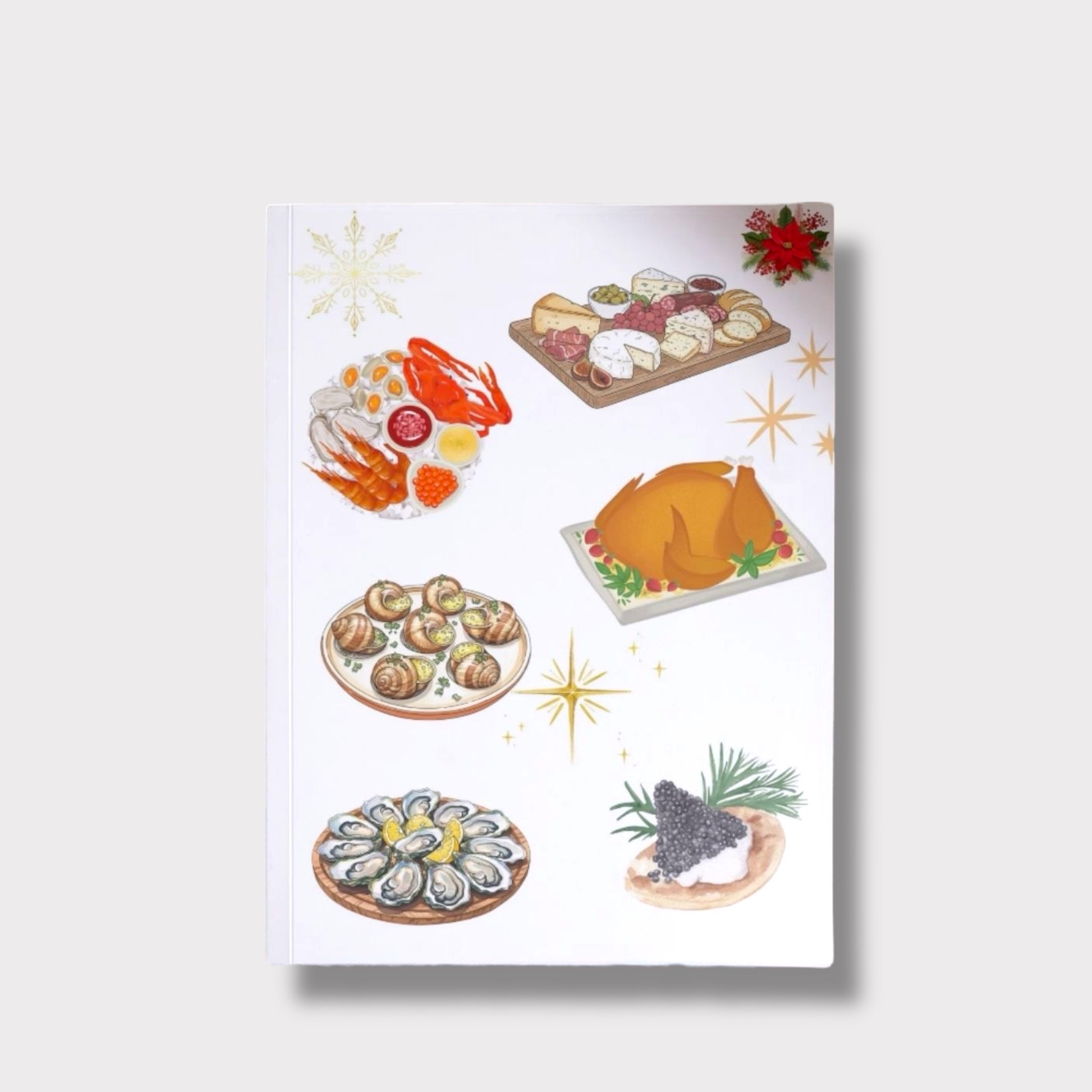 Affiche repas de Noël représentant une belle table de fête, idée cadeau décorative 