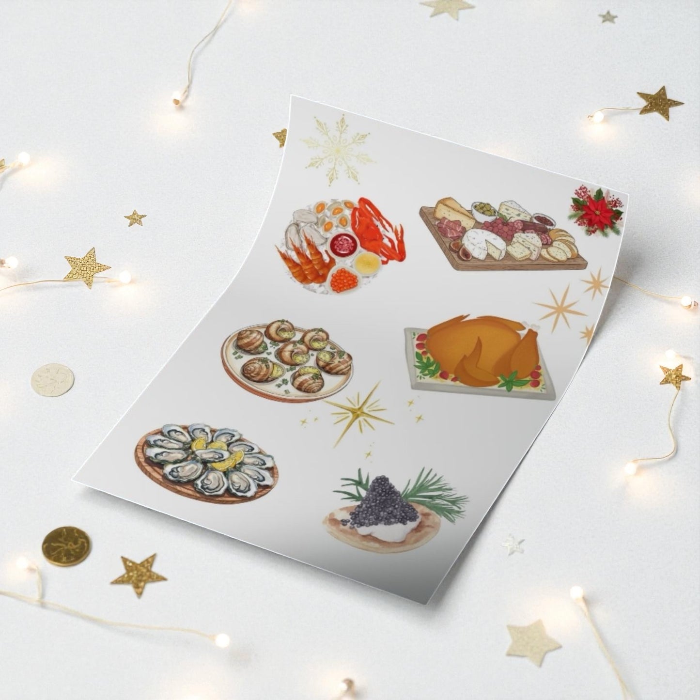 Affiche de Noël artistique, décor mural parfait pour la période des fêtes