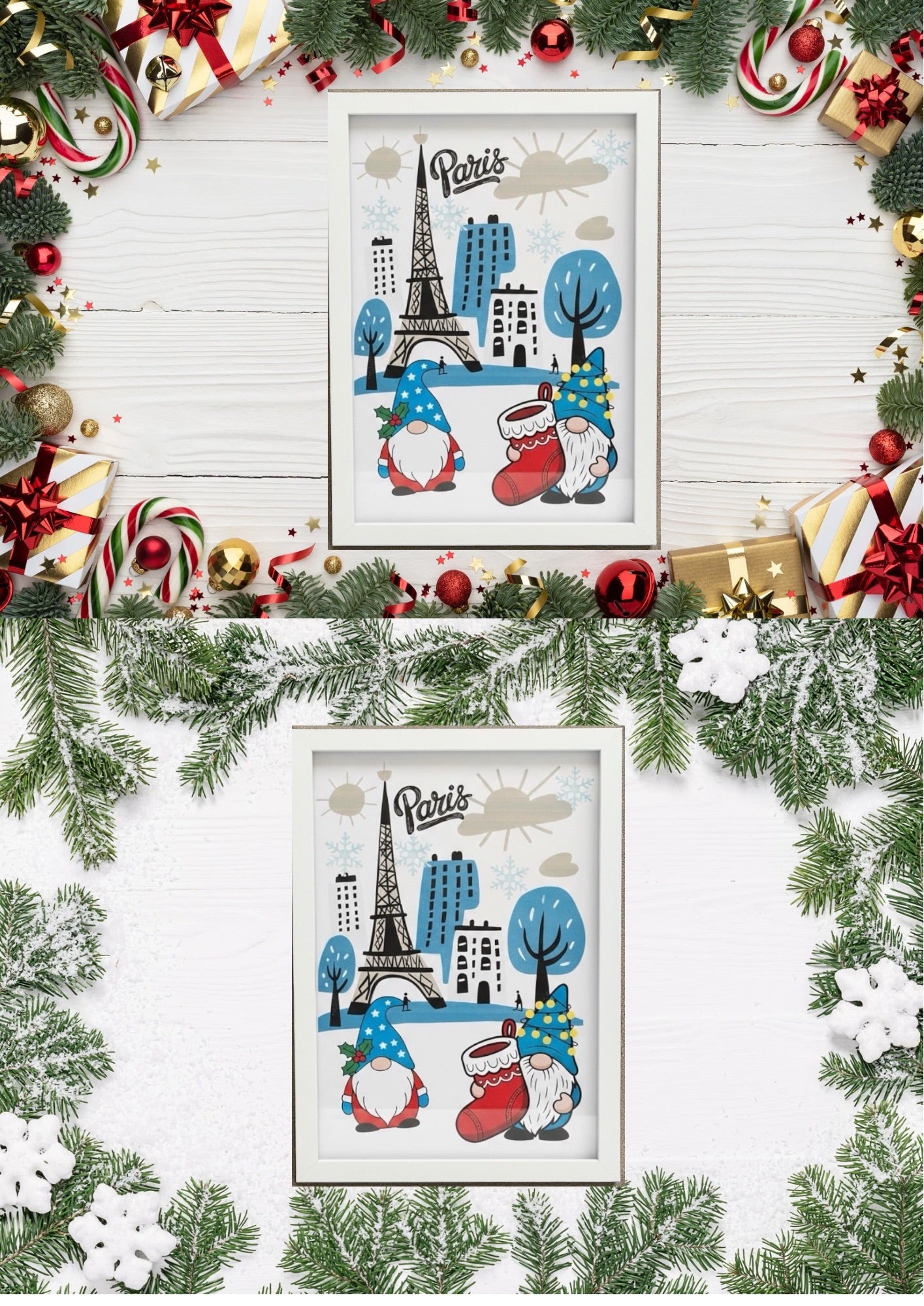 Poster Christmas élégant format A4 -décoration festive