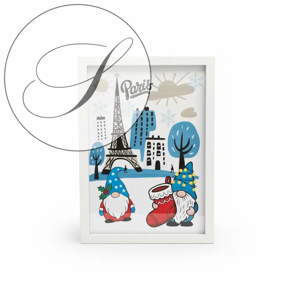 Poster Christmas Paris idéal pour décoration murale festive