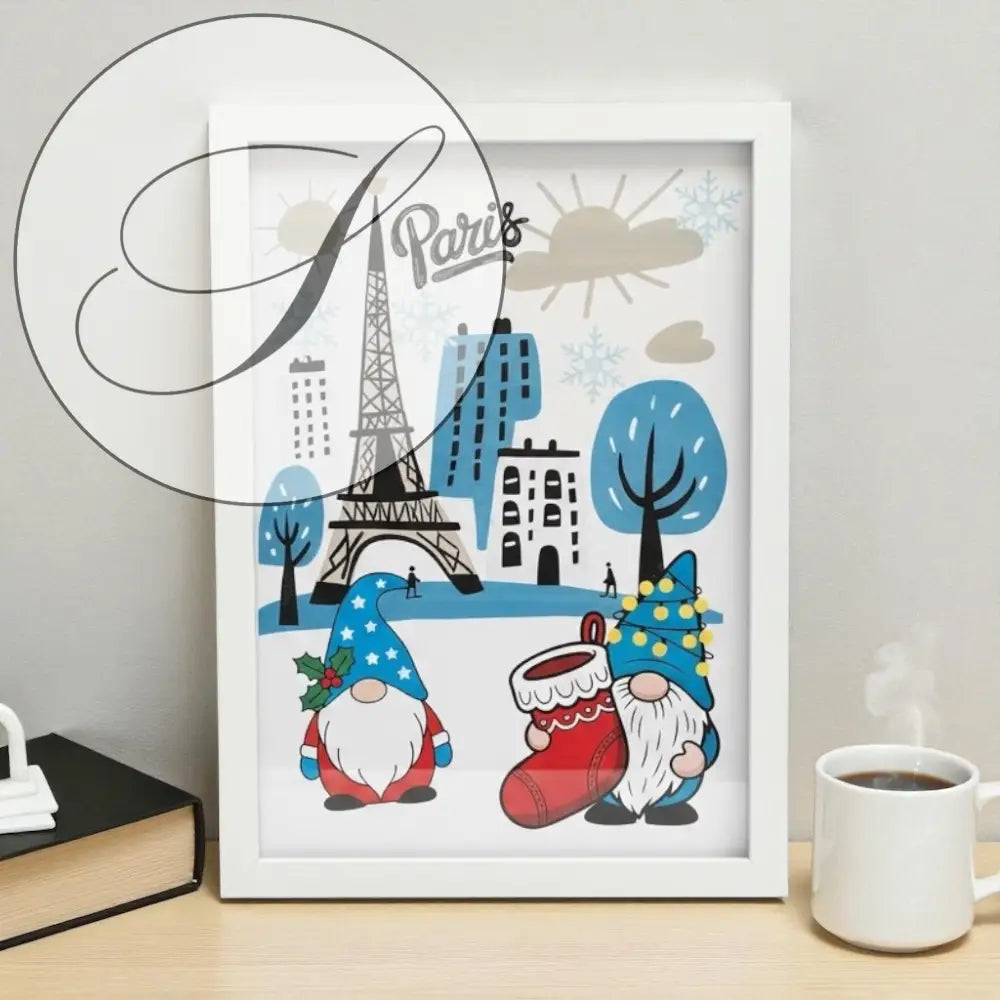 Affiche Noël style parisien avec design minimaliste