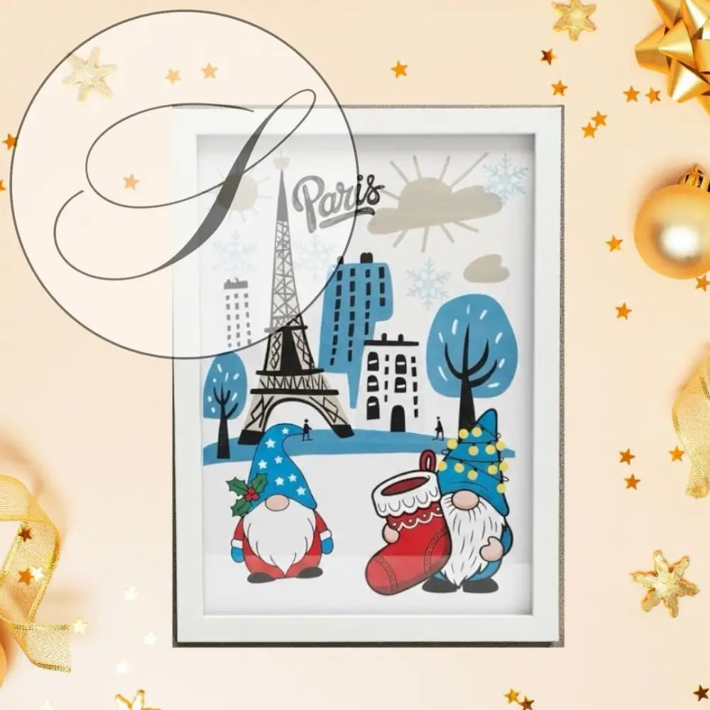 Affiche Noël minimaliste à imprimer au style parisien, art mural