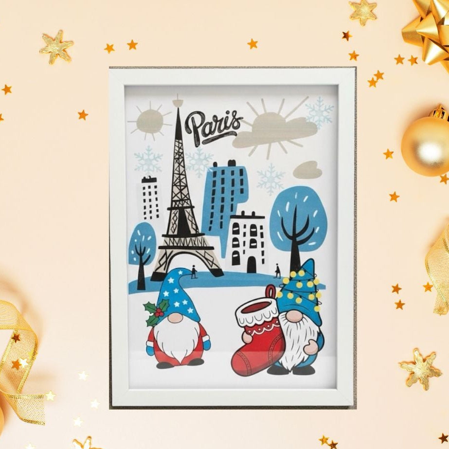 Affiche Noël minimaliste à imprimer style parisien printable wall art