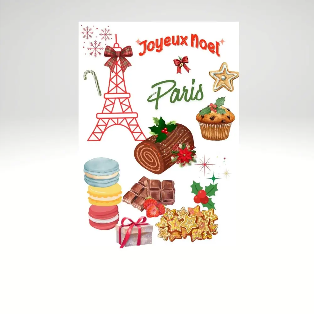 Art Print Paris illustrant l’ambiance magique des fêtes de Noël
