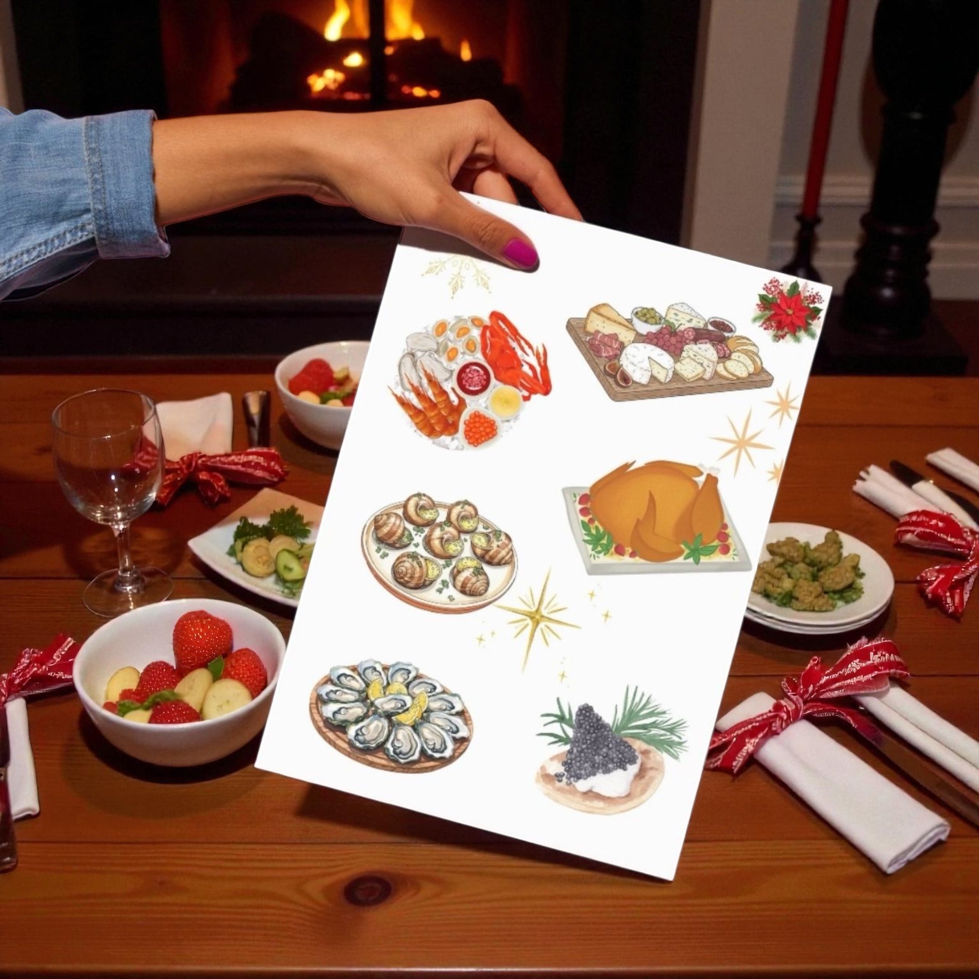 affiche  noel a 4 decoration noel