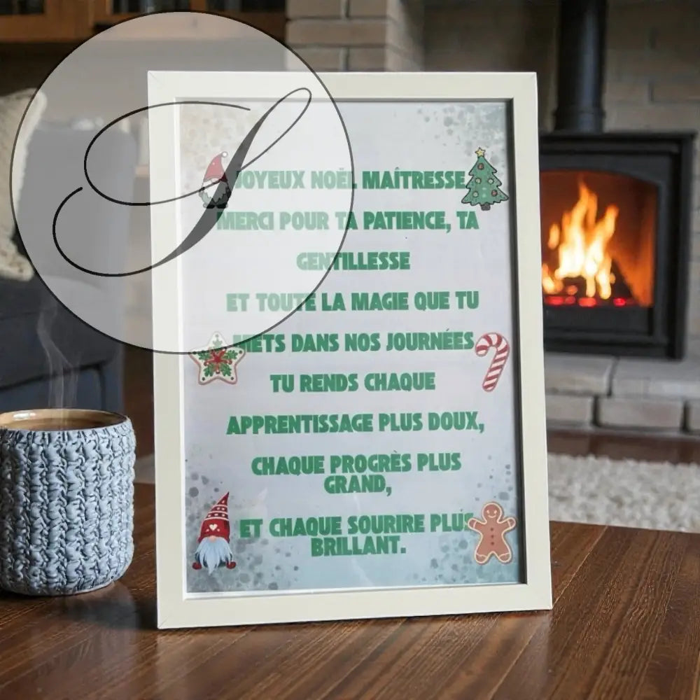 Cadre blanc incassable – cadeau maîtresse