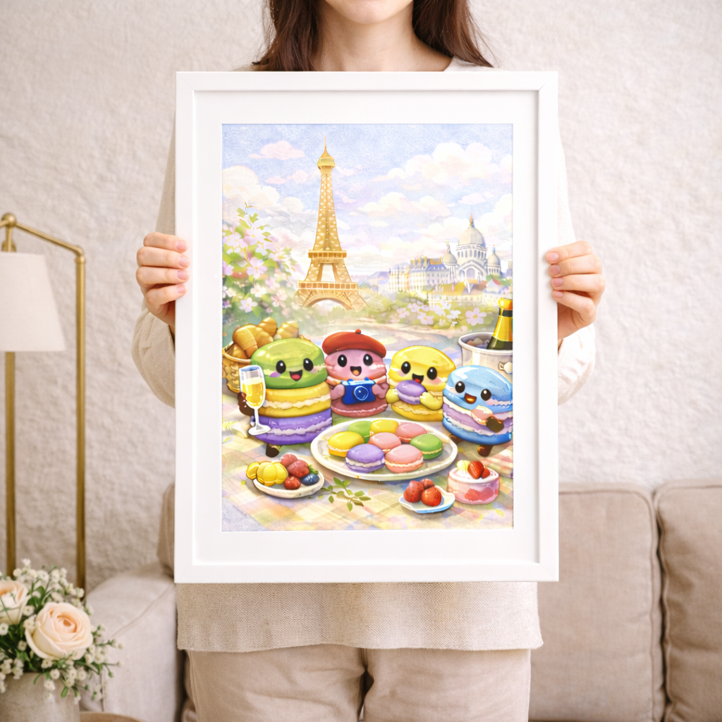 Affiche Paris pour décoration murale moderne dans un salon élégant