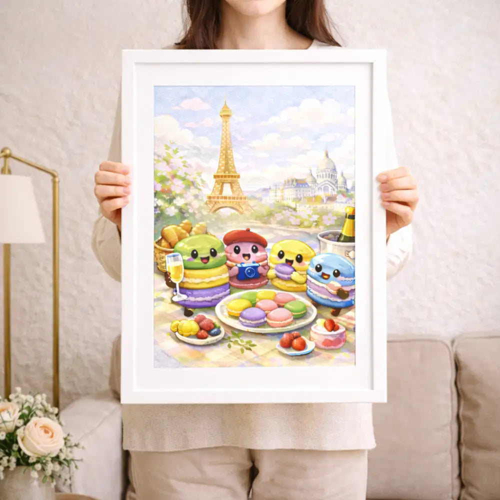 Affiche Paris pour décoration murale moderne dans un salon élégant
