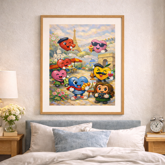 affiche Paris élégante en décoration murale moderne dans salon lumineux