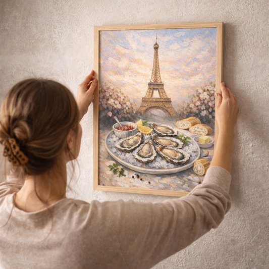 Affiche Paris artistique pour décoration murale représentant les souvenirs de Paris
