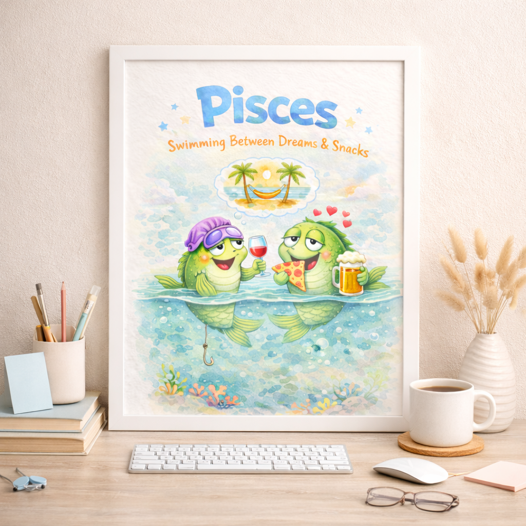 Affiche Poissons noir et blanc - Cadeau homme minimaliste et élégant