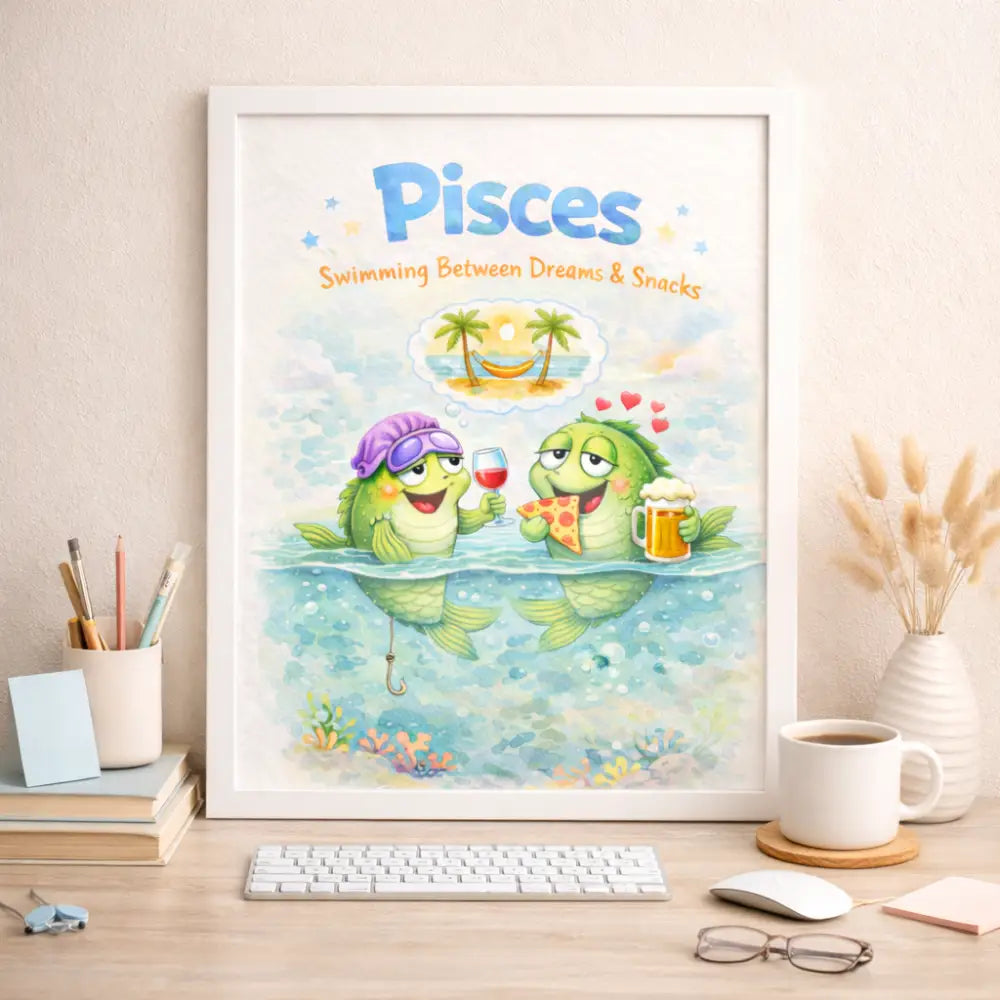 Affiche Poissons noir et blanc - Cadeau homme minimaliste et élégant