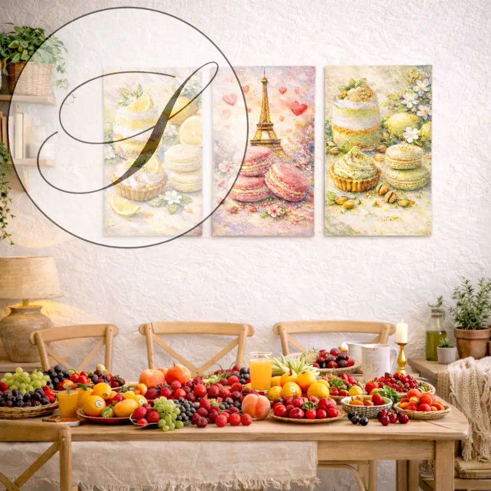 Impression affiche cuisine dessert citron
