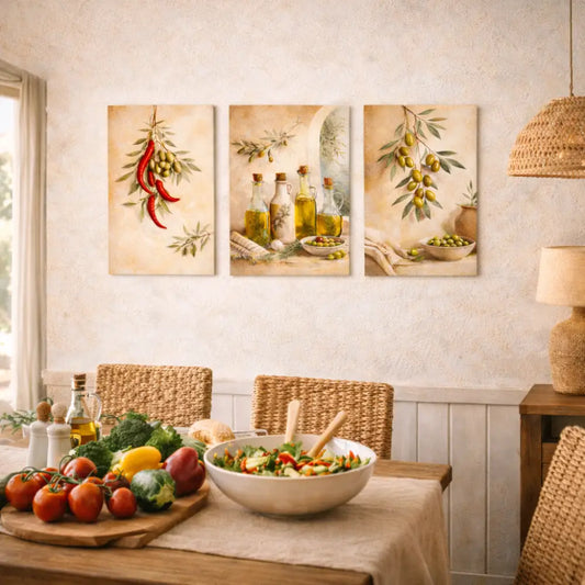 Affiche Cuisine Vintage – Lot 3 Posters,Décoration Murale Moderne