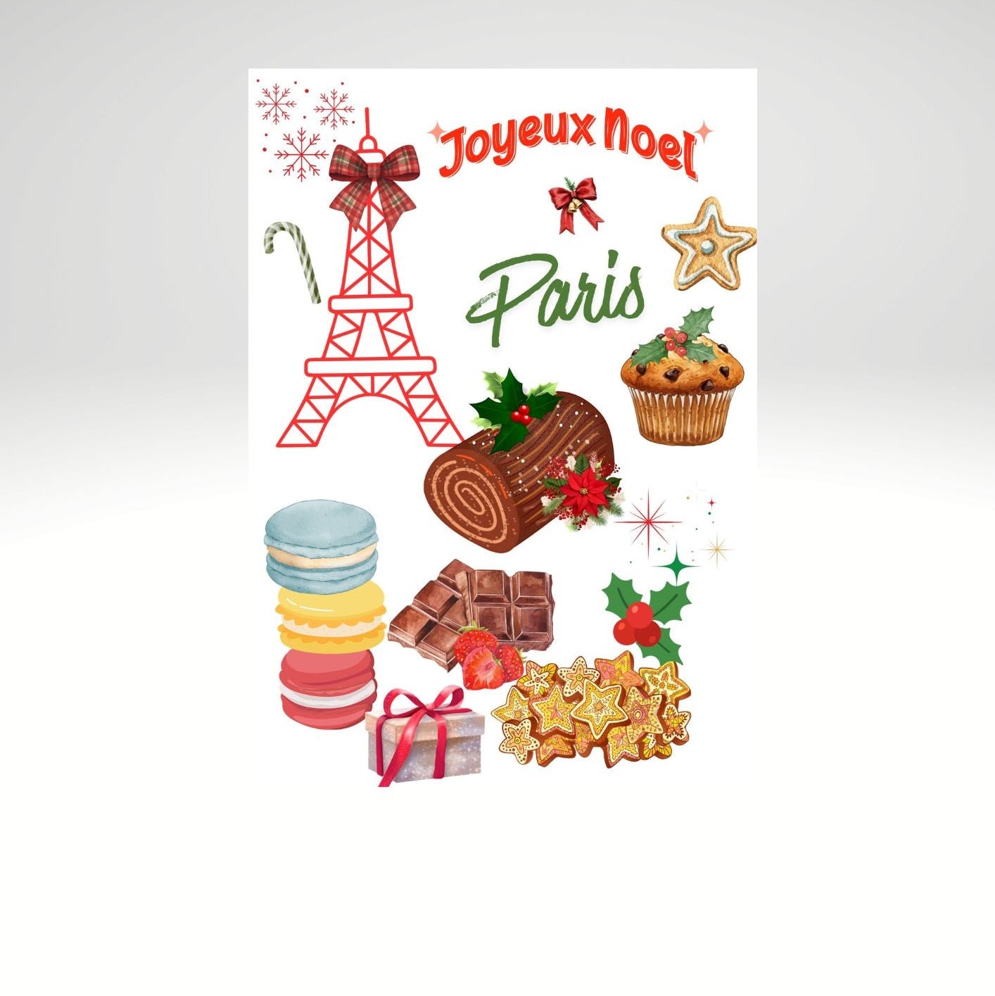 Art Print Paris illustrant l’ambiance magique des fêtes de Noël