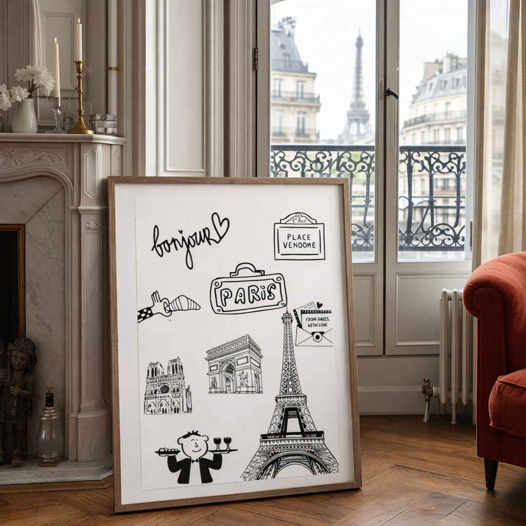 Modern wall art banner from Atelier Salad-Dressing Paris featuring decorative posters