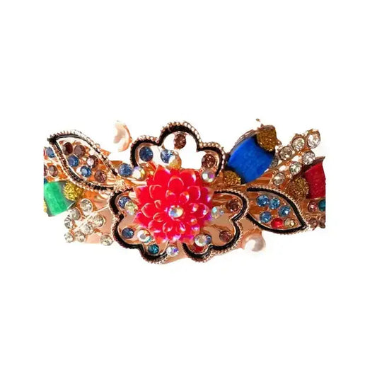 grande barrette strass et perles