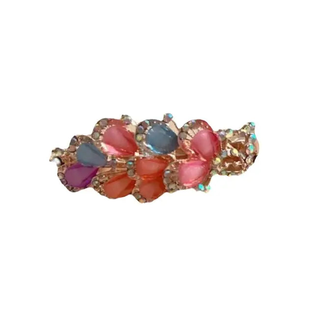 barrette cristaux multicolore