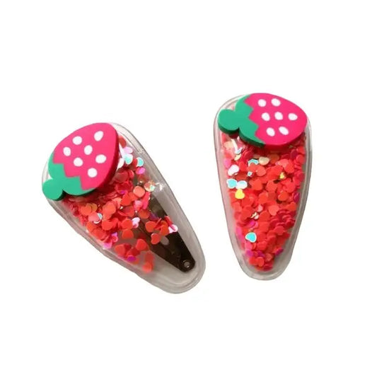 barrettes enfant fraise