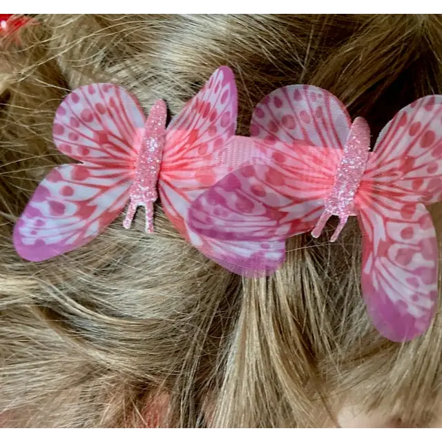 barrettes papillons rose salad-dressing