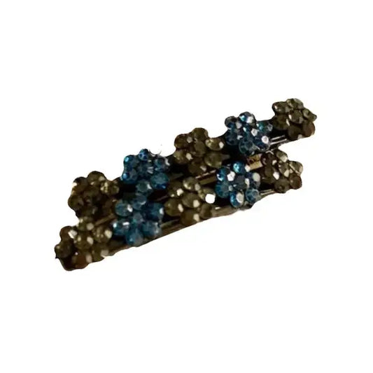 barrettes cristaux noirs