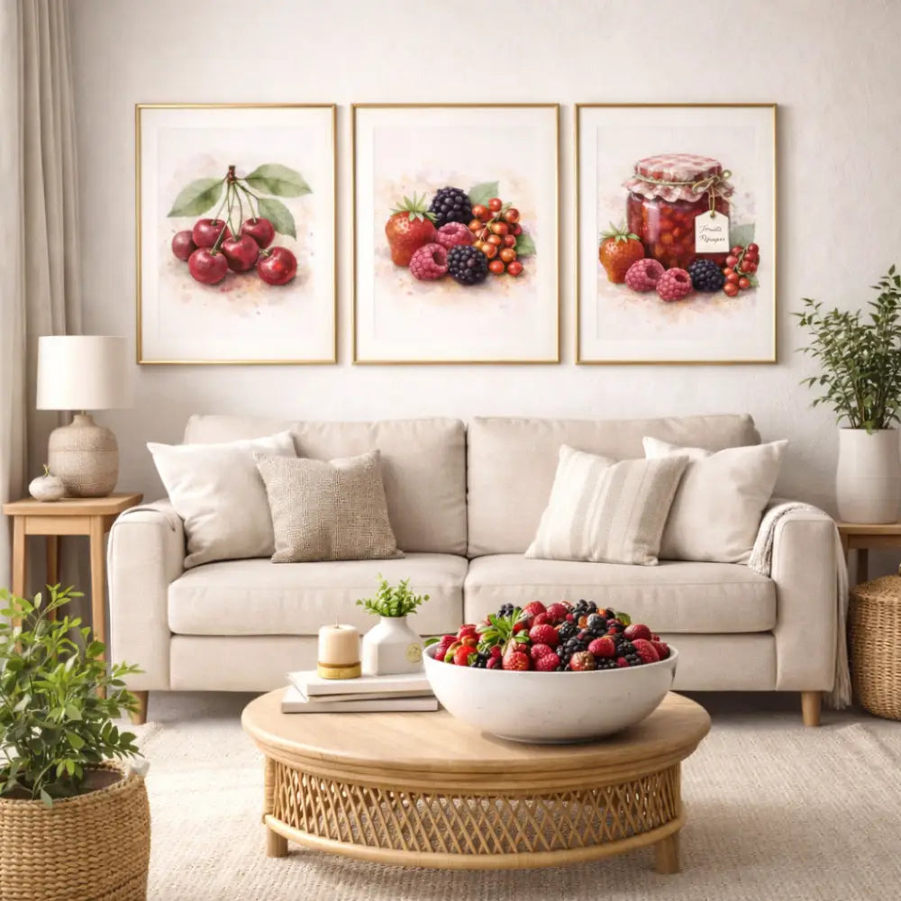 affiche fruits pour décoration murale cuisine naturelle