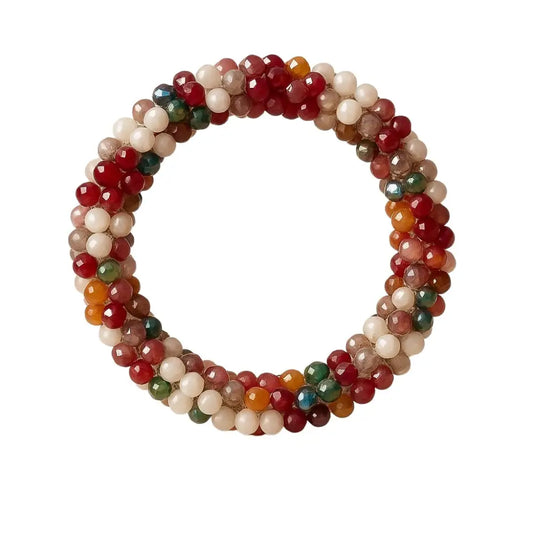 Bracelet Perles Multicolores Élastique - Accessoire Tendance 2025