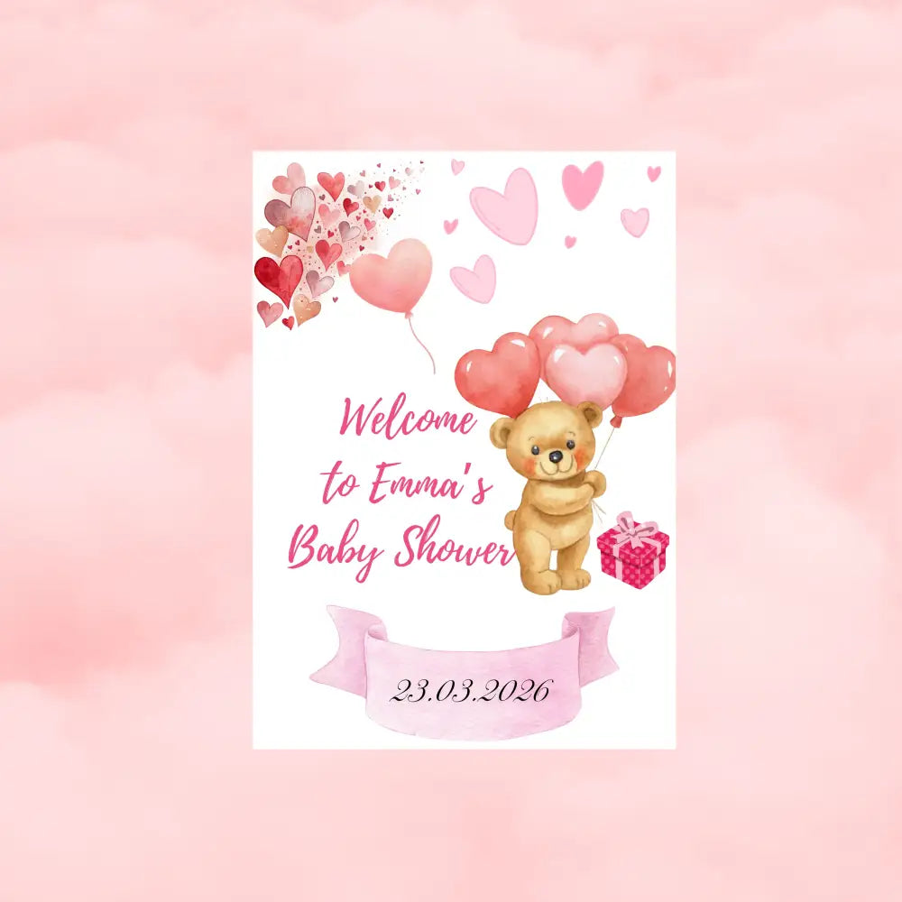 Baby shower wall decoration printable for elegant baby shower setup