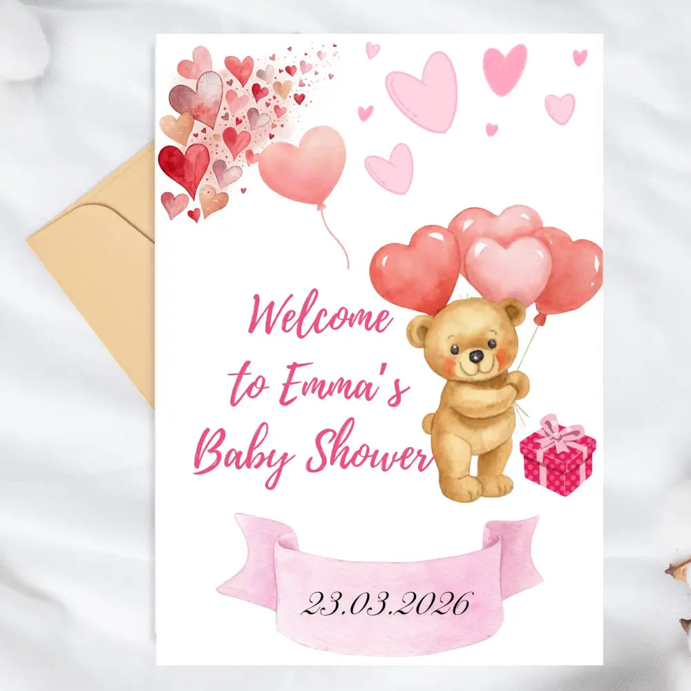 Personalized baby shower decoration printable PDF instant download