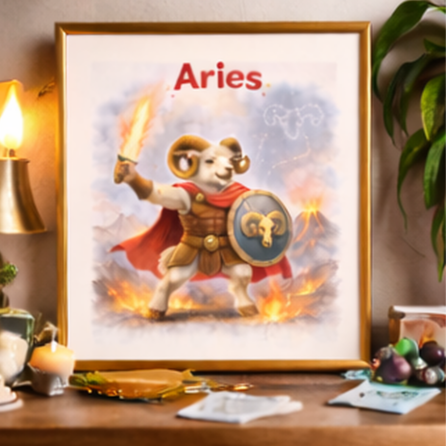 Cadeau Belier pas cher affiche numerique astrologique telechargement immediat