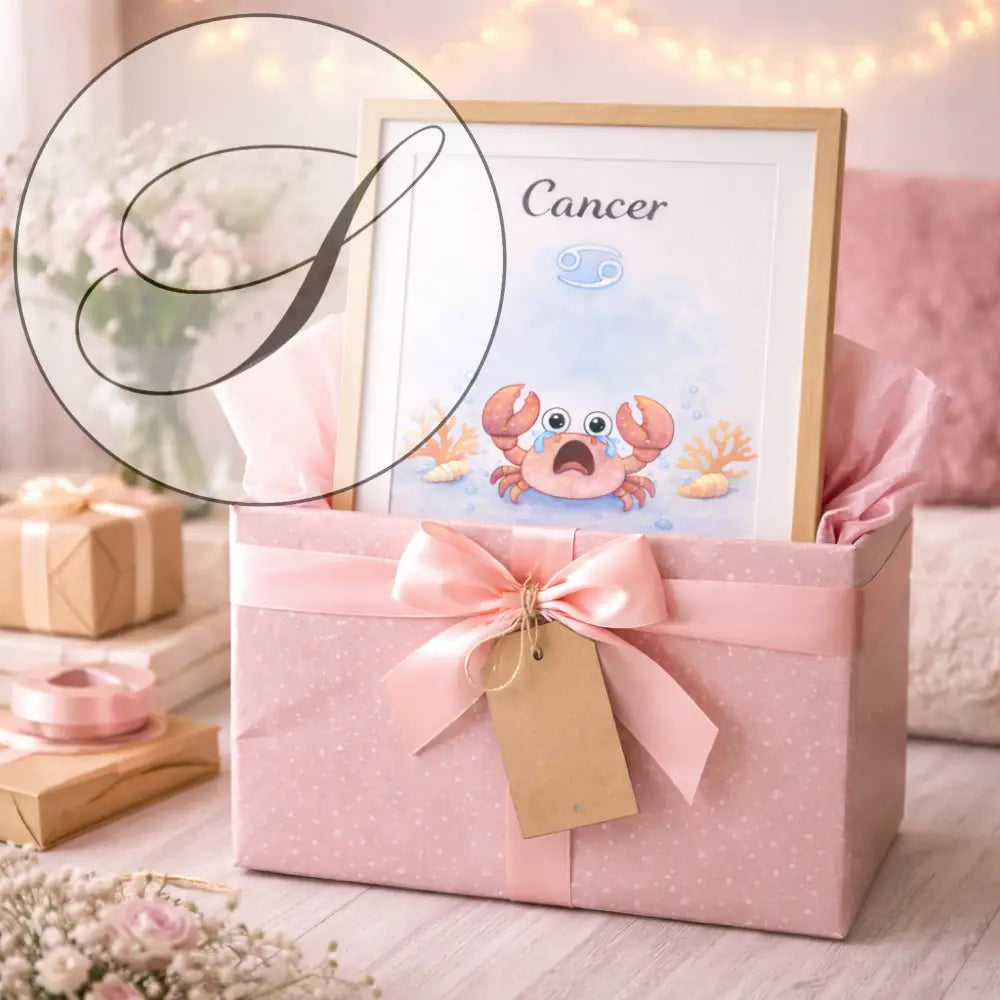 Affiche Cancer encadrée au mur, décoration astrologie