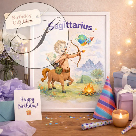 Idée cadeau anniversaire femme affiche zodiaque Sagittaire