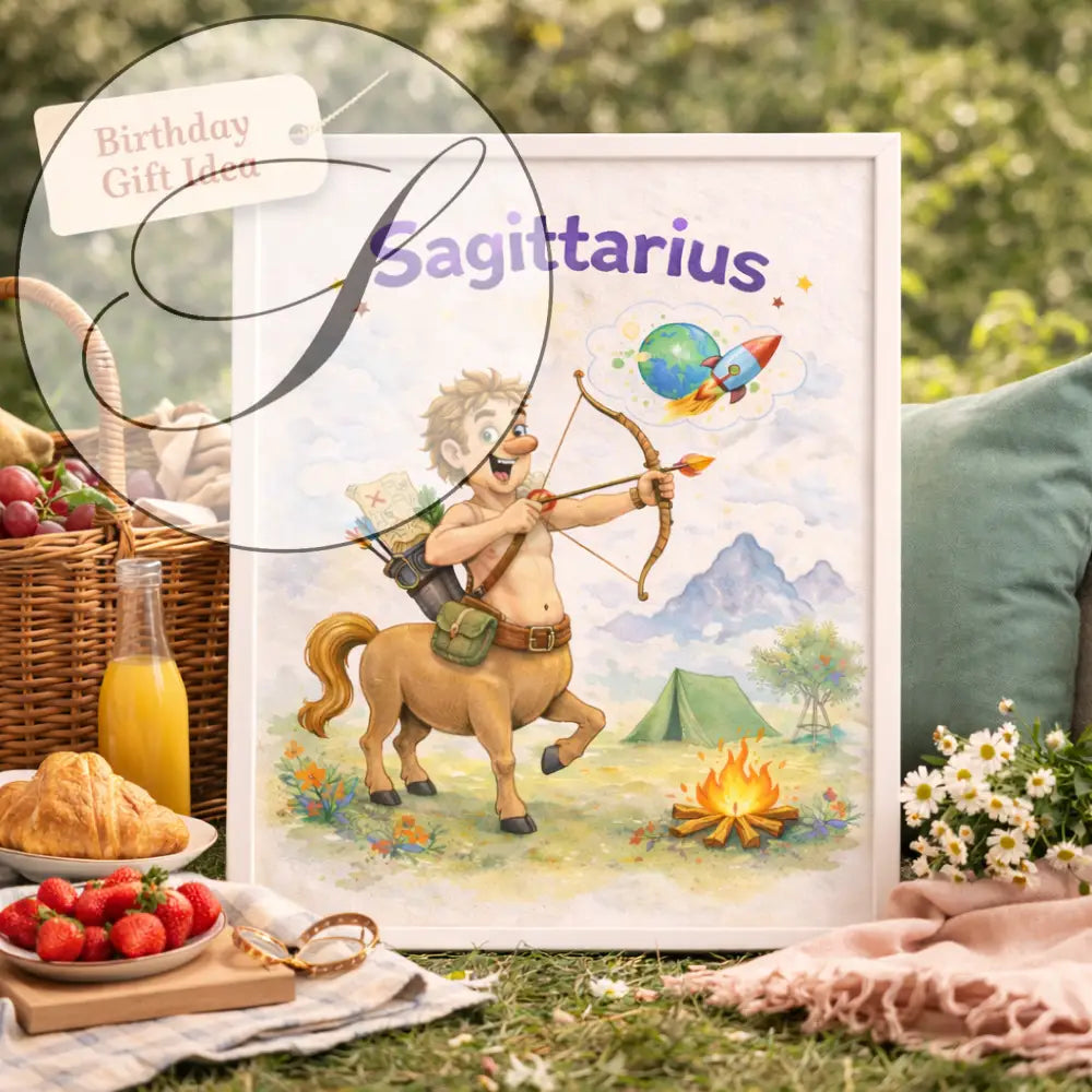Poster signe astrologique Sagittaire decoration murale moderne
