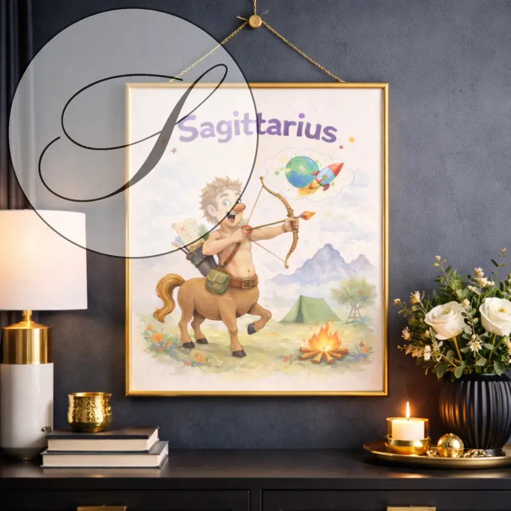 Decoration murale astrologie Sagittaire style scandinave