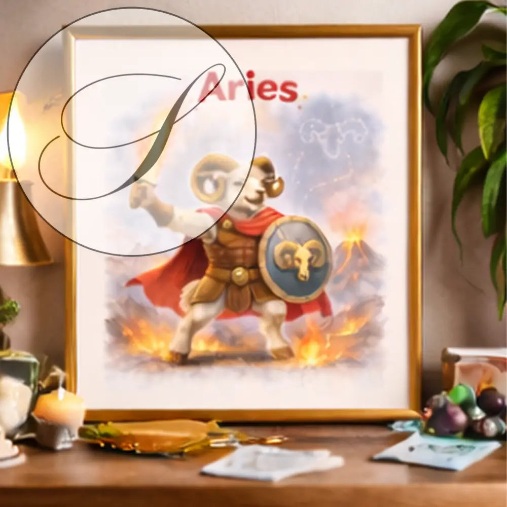 Cadeau Belier pas cher affiche numerique astrologique telechargement immediat