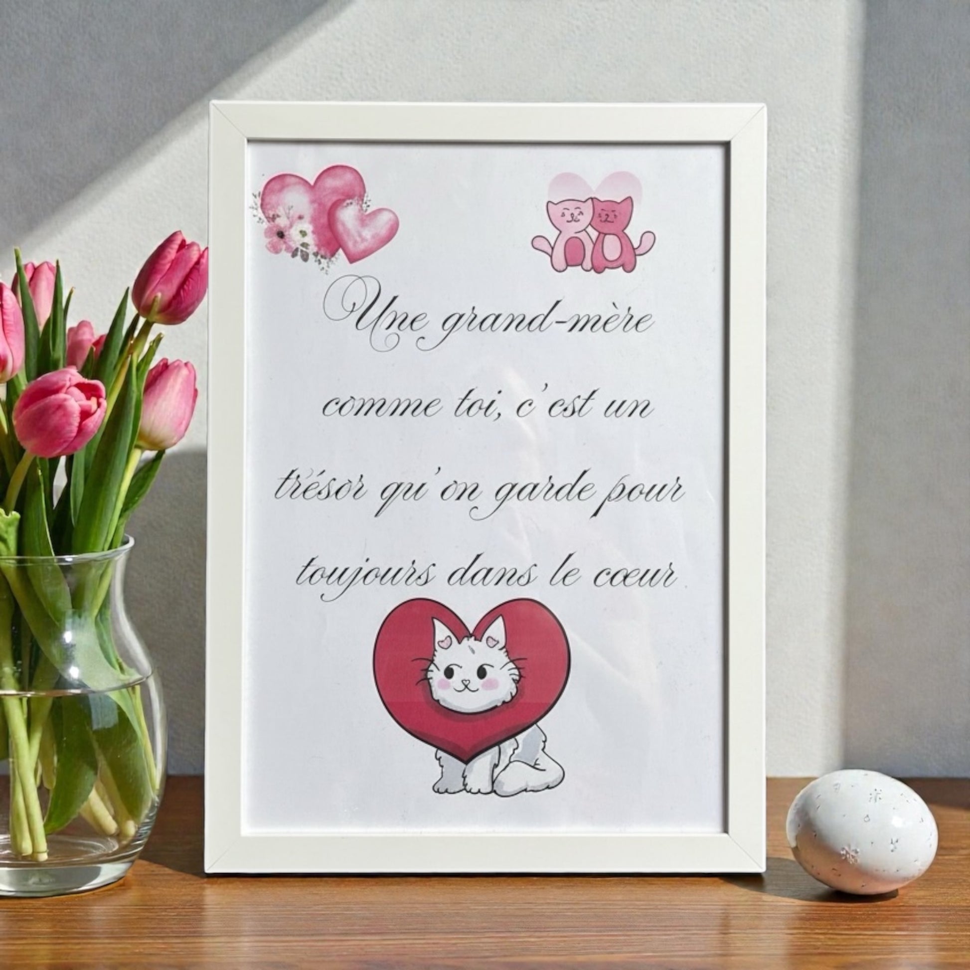 Affiche décorative pour grand-mère – cadeaux pour mamie tendance