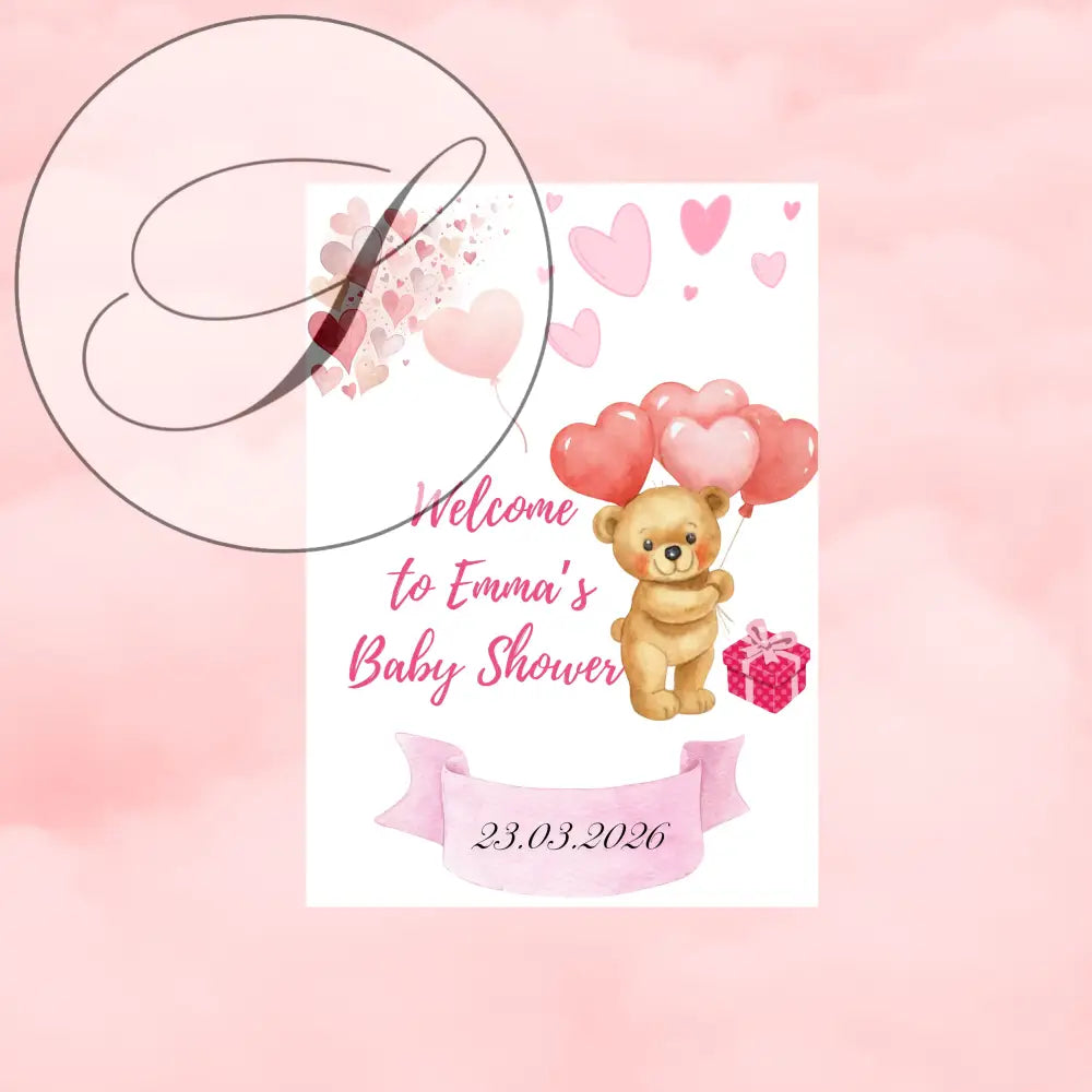 Baby shower wall decoration printable for elegant baby shower setup