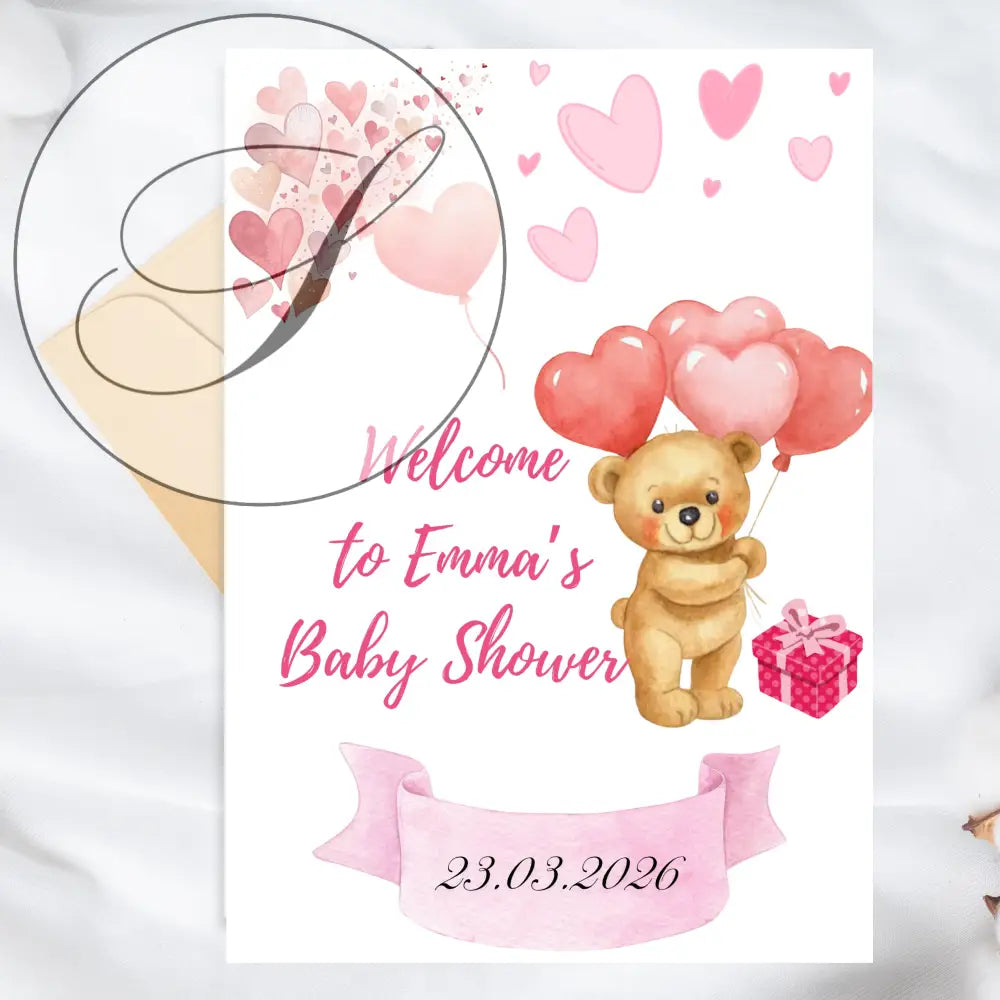 Personalized baby shower decoration printable PDF instant download