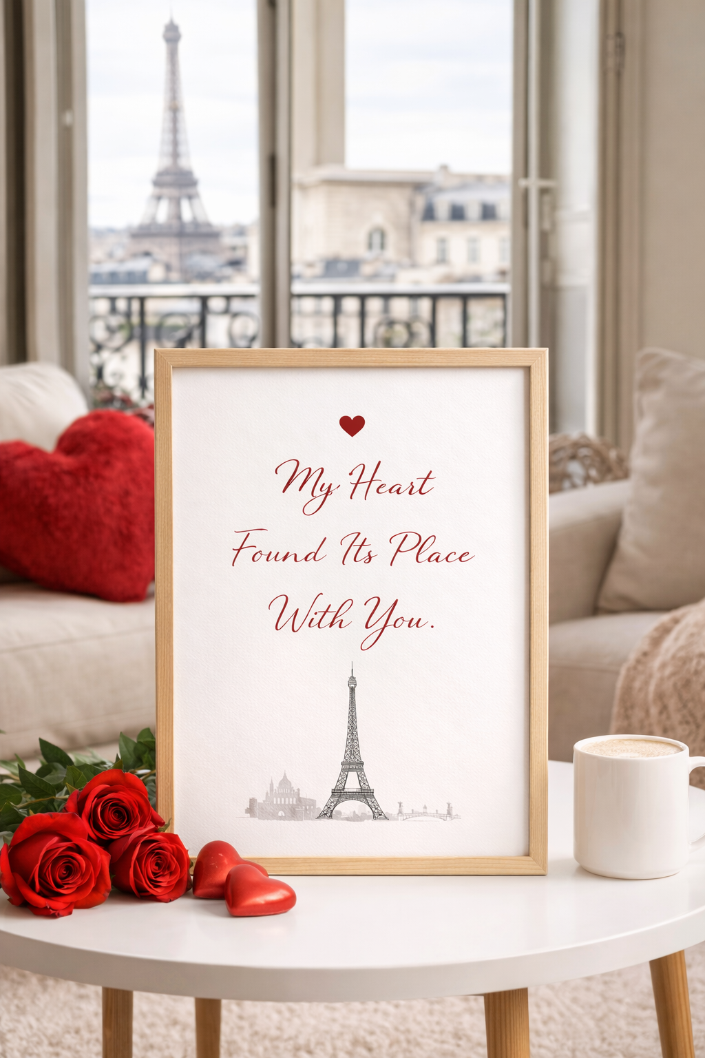 Cadeau Saint Valentin unique sous forme d’affiche murale décorative