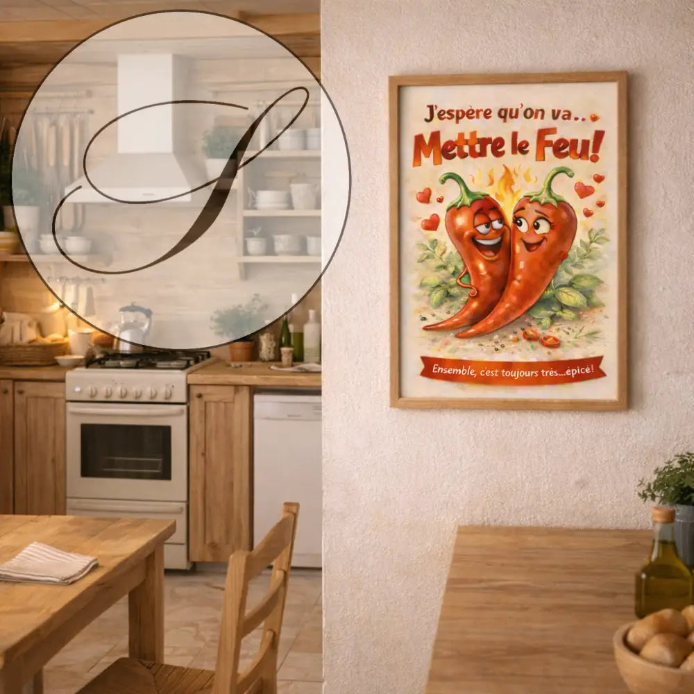 Affiche déco murale cuisine originale pour décoration intérieure
