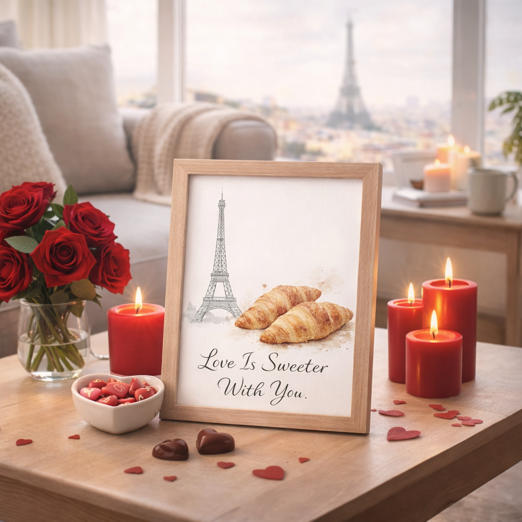 Cadeau Saint Valentin en download avec poster pour décoration murale durable
