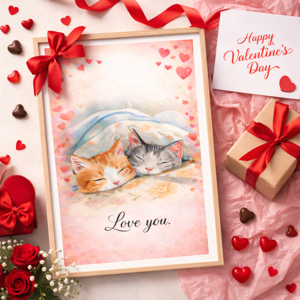 Cadeau Saint Valentin original en poster download pour décoration murale